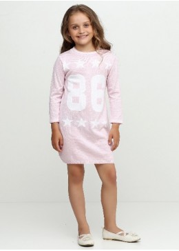 TopHat розовое прямое платье для девочки 18038